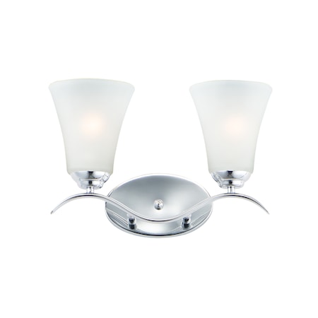 Maxim Lighting Vital 2-Light 14.5" Wide Polished Chrome Vanity Light 12082FTPC
